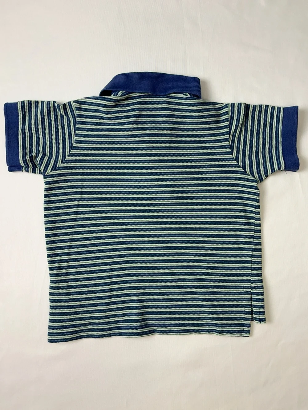 Ralph Lauren Y2K Blue Green Striped Polo Vintage Shirt 18-24M XL